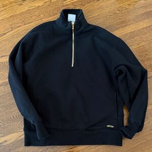 Aritzia Black Zip-Up Sweater
